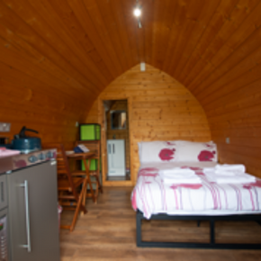 glamping pod interior